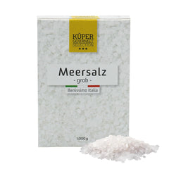 Küper Selection Meersalz - 1000 g groft salt til krydderier og forfining - ohne Zusätze eller Chemical Nachbehandlung