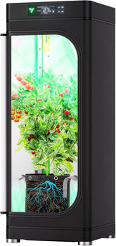 VGrow All-in-One Smart Grow Box, Professionelt system med Samsung LM301H EVO Grow Lamp, Avanceret cirkulations- og ventilationssystem, kunstvanding, næringsstofforsyning til indendørs hydroponics