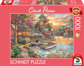 Schmidt Spiele 58553 Chuck Pinson, Shore in the Evening Gold, puzzle jigsaw 1000 piese Puzzle Naty Shop Titlu implicit