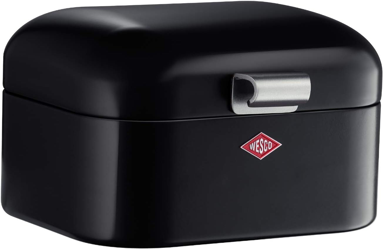 Wesco 235 001 Mini Grandy coș pentru pâine 17 x 18 x 12 cm (L/W/H) roz, oțel inoxidabil Cutii depozitare alimente Naty Shop Negru