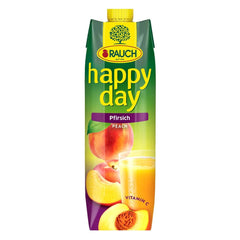 Rauch Happy Day Peach | Fra frugter modnet i solen | 6 x 1 liter, Tetra Prisma Alkoholfri drikkevarer Naty Shop