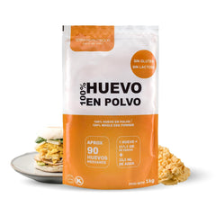 Eipulver aus Freilandeiern (1kg) | Pasteurisiertes Vollei Pulver | Ohne Zusatztoffe | Glutenfri & laktosefri | Vakuumverpackung i Zip-Beutel