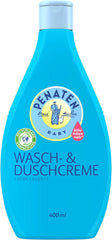 PENATEN Wash & Shower Cream (400 Ml), gel de duș și șampon pentru bebeluși, formulat fără parabeni și coloranți Mama si Copilul Naty Shop Cremă de spălare și duș