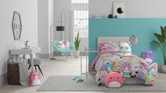 Franco Squishmallows sengetøj, blødt mikrofiber, til dobbeltsenge Dyner og dyner Naty Shop