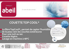 Abeil 1388 Dyne Topcool, tynd, fugtregulator, hvid, 240 X 260 Cm Dyner og dyner Naty Shop