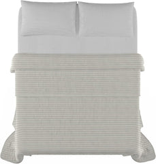 Sommerdyne Satinstriber, polyester, creme, 260X250 Cm Dyner og dyner Naty Shop