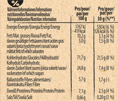 Triple Crunchy Churro morgenmadsprodukter med mælkechokolade og saltet karamel, fuldkornsindhold 36%, pakke med 8 (8x300 g)