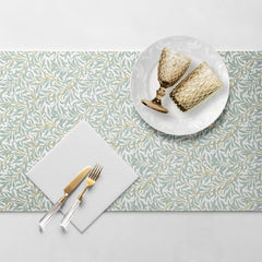 PAW - Airlaid Table Runner (40 Cm X 24 M) I Decorațiuni de masă pentru comuniune, confirmare, nuntă, aniversare, petrecere în grădină, botez I Decorațiuni de masă Panglică de masă elegantă - Willow Branch I Willow Branch