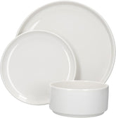 Mikasa Camberlie Essgeschirr Set, Weißes Porzellan Im Scandi Style, Teller Und Schüsseln, 12Er Set Seturi vesela masa Naty Shop Camberlie