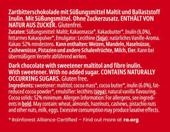 Frankonia mørk chokolade uden tilsat sukker, 80 g