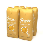 Caffe Crema E Aroma Kaffeebohnen 2kg (4x500g), Barista Kaffee schokoladig und säurearm, Espressobohnen kräftig, Bohnenkaffee mit Arabica und Robusta, feine Crema, ideal für Milchkaffee