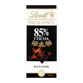 Lindt Chokolade | Bar EXCELLENCE 85% kakao | 100 g | Ekstra mørk chokolade | Vegansk chokoladebar