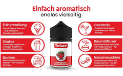 Twizzy koncentreret jordbærsmag, 60 ml Aromas Naty Shop