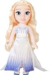 Disney Frozen 2 ELSA The Snow Queen Doll - 35 cm høj, bevægelig dukke i ikonisk modekjole og langt, svævende hår for ekstra leg, for piger fra 3 år og opefter, 214894 Naty Shop Dolls
