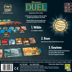 Asmodee 7 Wonders Duel, Core Game, Connoisseur Game, Strategi Game, 2 Players, Ages 10+, 30 Minutes, German