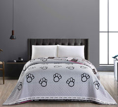 Decoking 32350 Sengetæppe 220X240 Cm Dobbeltsidet mikrofiber sengetæppe let at vedligeholde Beige Lysebrun Kakaobrun Grå Stål Antracit Grafit Sort Hvid Pink Katte Invasion af katte Senge og tæpper Beuche den DecoKing-Store