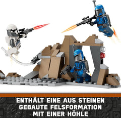 LEGO Star Wars: Mandalorian Ambush on Mandalore Battle Pack, Adventure Building Legetøj til børn, Collectible Action Set, Gaveidé til drenge og piger 75373 Byggesæt Besuche den LEGO-Store