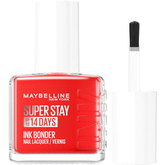 Maybelline New York – Oja colorată, de lungă durată – culori intense și pigmentate – Întărește unghiile deteriorate – Superstay Ink Bonder – Nuanță: Blood Orange 493 – 12 ml