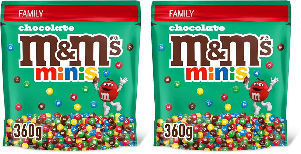 M&M's Chocolate Minis, Chokolade, 1 x 324g, Chokoladelinser (324g) (pakke med 2)