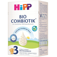HiPP 3 Økologisk Combiotik (4 x 600 g), tilskudsmælk fra 10 måneder, med naturlige kulturer af mælkesyre, vitamin C og D, GOS, Omega-3 (DHA, ALA), af bedste økologiske kvalitet
