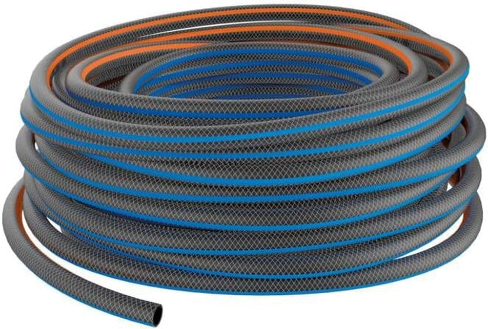 Furtun de grădină Fiskars ML, seria X, furtun de apă pentru udare manuală, 13 mm (1/2"), lungime: 25 m, racord universal, protecție UV, protecție la îngheț, rezistent la răsucire, albastru, 1076045