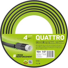 Furtun de grădină Cellfast QUATTRO, durabil, ușor, cu 4 straturi, rezistent la UV, furtun din fire, împletitură încrucișată, 20 bar, 1/2" 15m, 10-064