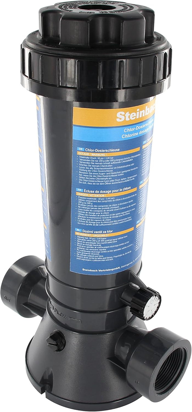 Steinbach klordoseringsventil, kun langtidsklortabletter, plastik, 1,5" indvendig gevindforbindelse 079030