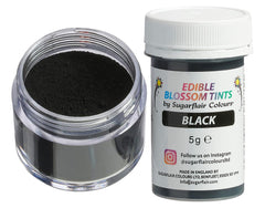 Pudră de colorant alimentar Sugarflair Blossom Tint Dust Negru - Pudră de colorant alimentar pentru decoruri de tort, pastă de zahăr, fondant, glazură, ciocolată, cremă de unt, macarons și multe altele - 5G