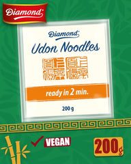 Udon nudler DIAMOND, hurtig og nem tilberedning, vegetarisk, vegansk - 1 x 200 g