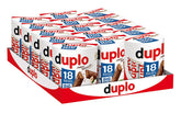 Ferrero duplo Large Pack - Chokoladebarer med fin nougatcreme, sprød oblat og fin mælkechokolade - Karneval og fastelavnsslik - 15 pakker med 18 individuelt indpakkede barer