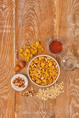 Dr. Oetker Vitalis Crunchy Flakes: Crunchy müsli med cornflakes og mandelstykker, pakke med 5 (5 x 600g)