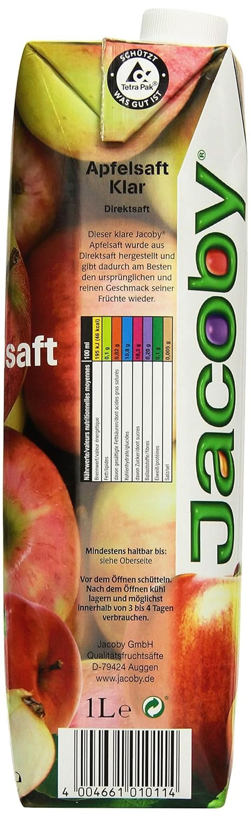 Jacoby suc de mere 100% limpede, 6 x 1 litru Bauturi fara alcool Naty Shop