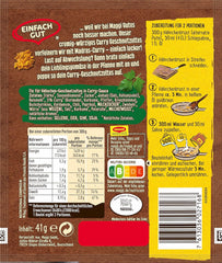 MAGGI Fix für Curry Geschnetzeltes, Würzmischung, mit natürliche Ingredient*, for 2 Portions, 1er Pack (1 x 41g)