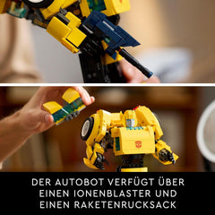 LEGO Icons Transformers Bumblebee, voksen samleobjekt robot actionfigur, filmbyggesæt til science fiction fans, kan forvandles til en bil, eventyrlegetøj 10338 byggesæt Besuche den LEGO-Store