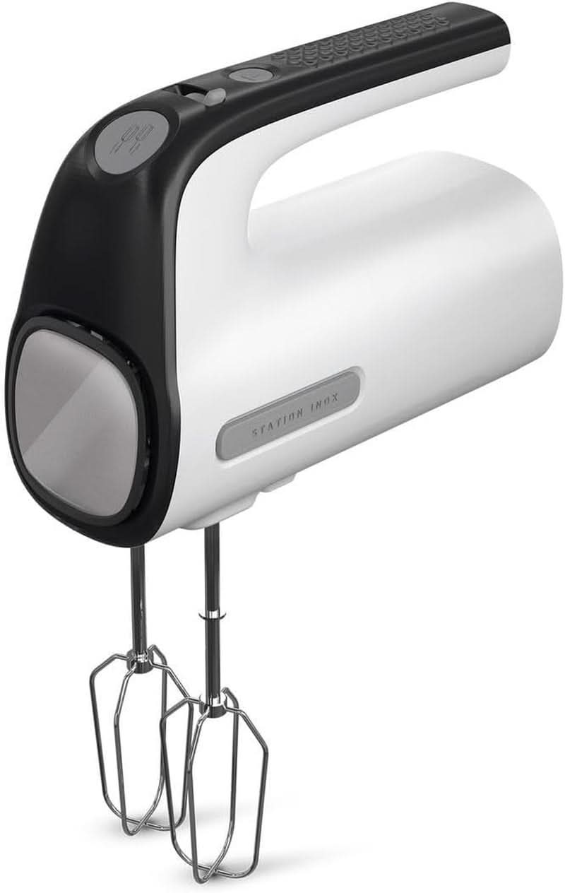 Taurus Station Inox - Standrührgerät Für Backwaren, 500W, 5 Geschwindigkeiten, Turbofunktion, 2 Arten Von Rührstäben: Kneten Und Mixen, Weiß/Schwarz Mama si Copilul Naty Shop 500W