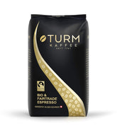Boabe de espresso organice și Fairtrade 1000g | Amestec de cafea 90% Arabica, 10% Robusta | Aciditate scăzută | Pentru espresso, cafea și cafea filtrată