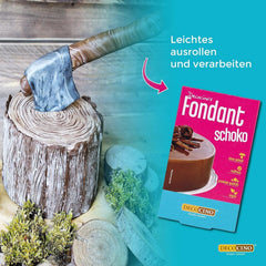 DECOCINO Fondant Schoko – 250 G – Ideel til Verzieren Von Kuchen, Torten, Cupcakes – Palmölfrei & Veganske glasurer og Decor Naty Shop