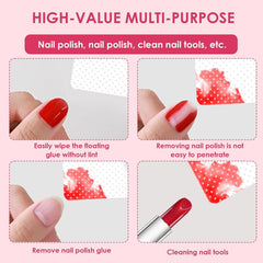 330 Stück Fusselfrei Nägel Wattepads, Fusselfreie Nageltücher, Nagel Wischtücher Wattepads, Nagellack Entfernen Für Cleaner Gelnägel Nail Wipes Pads (Weiß)