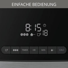 Espressor Krups KM8328 Grind cu râșniță | Cronometru 24 de ore | Recipient boabe 180 g | Capacitate 1,25 l pentru până la 15 cești de cafea | Funcție de oprire automată | 3 setări de măcinare | Negru