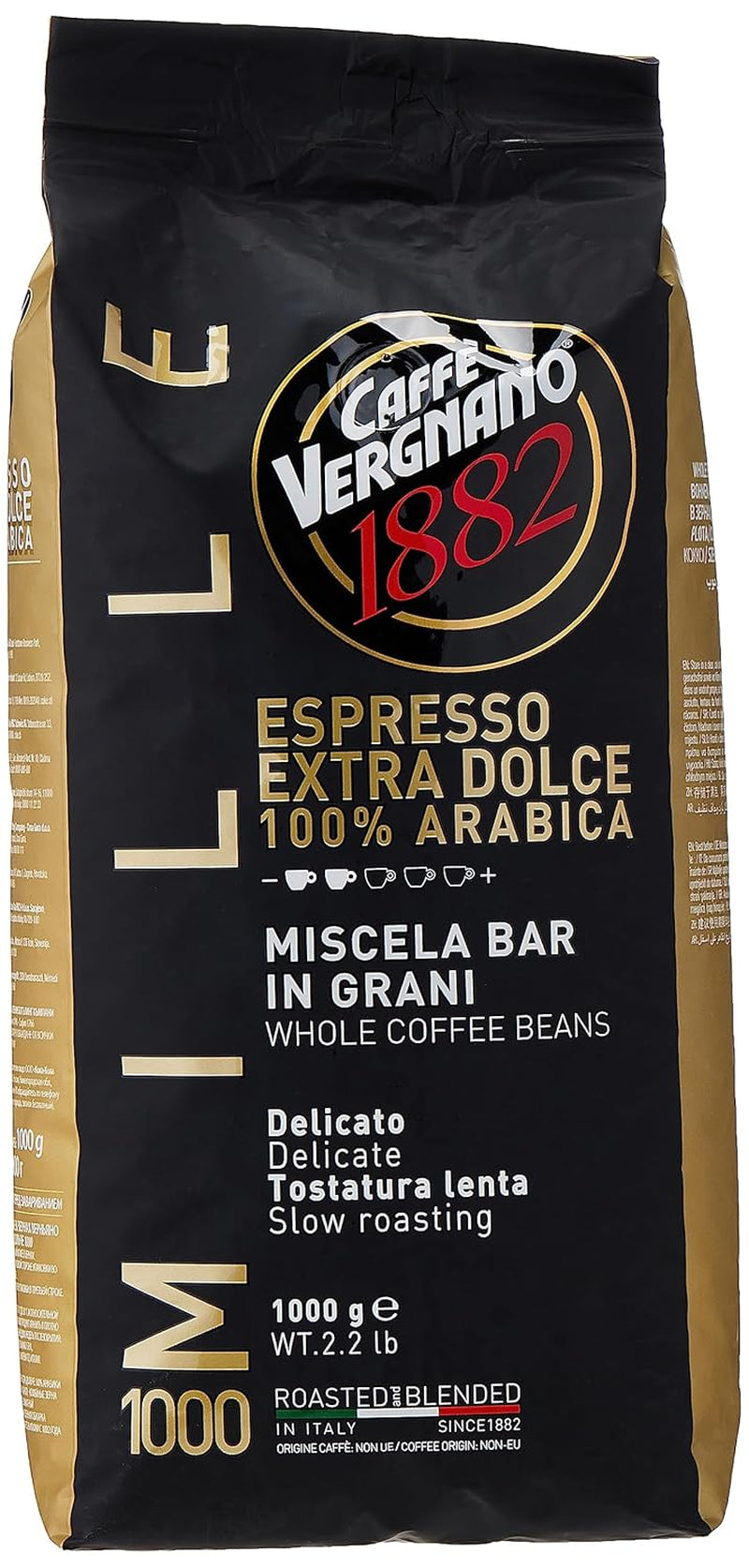 Caffè Vergnano boabe de cafea espresso EXTRA DOLCE 1000 (1kg)