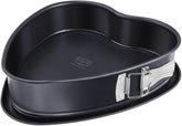 Tavă de tort Dr. Oetker în formă de inimă cu fund antiaderent, 25 cm, tavă de tort cu fund plat, tavă de copt în formă de inimă și antiaderentă din oțel cu strat antiaderent, cantitate: 1 bucată, 1479 negru