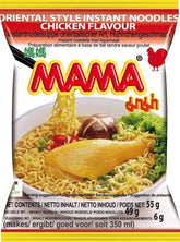 MAMA Instant Nudles med kyllingesmag - orientalsk instant nudelsuppe - Autentisk thailandsk køkken - 24 x 55 g