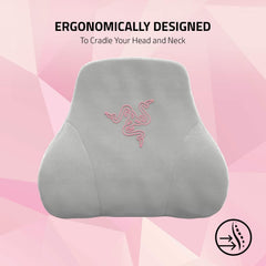 Razer Head Cushion - Pernă pentru gât și cap pentru scaune de jocuri (design ergonomic, spumă de memorie, acoperire moale de catifea neagră) Quartz Perne standard Naty Shop