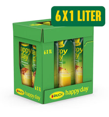 Rauch Happy Day Ananas | Eksplosion af tropiske smage | Fremstillet af 100% koncentreret ananasjuice | 6 x 1 liter, Tetra Prisma Alkoholfri drikkevarer Naty Shop