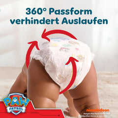 Pampers Baby Dry Pants Diaper Patrol Puppy Edition, str. 5, 160 bleer, 11 kg - 17 kg, 360° justering med stop og beskyttelsessystem