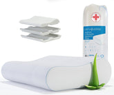 ORTHOVERSE pernă ortopedică - pernă de susținere a gâtului, pernă de dormit, pernă, pernă din spumă cu memorie, pernă, pernă pentru dureri de gât - înălțime reglabilă, acoperire aloe vera, ajutor medical Perne ortopedice cervicale Naty Shop 1