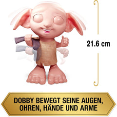 Wizarding World Harry Potter - Dobby House Elf interaktiv dukke med 30+ lyde, sætninger og bevægelser, tysk-italiensk, legetøj til 6 år gammel, fanartikel Dukker Naty Shop