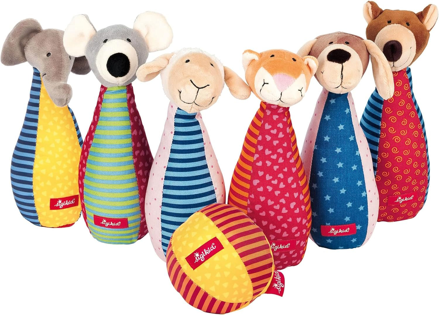 SIGIKID 41083 Safari Train Soft PlayQ Fete și băieți jucărie pentru copii recomandată de la 3 luni multicolor Jucarii Bebe Naty Shop Animale Skittles