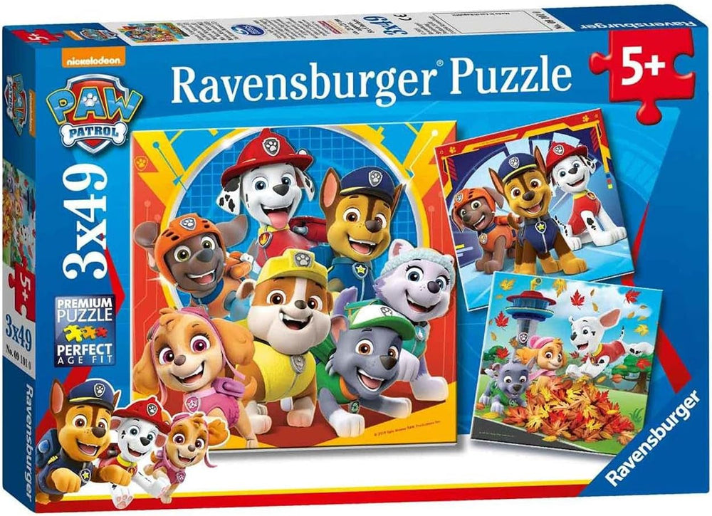 Ravensburger puslespil til børn 3X49 brikker - Paw Patrol - Paw Patrol Puslespil Naty Shop Single