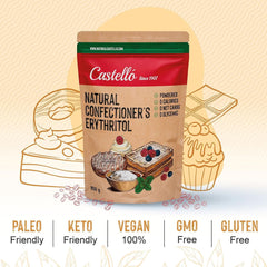 Naturlig erythritol - flormelis | 10G = 7G sukker, 850 gram Sweeteners Naty Shop